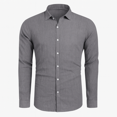 Gray Men's Linen Shirt