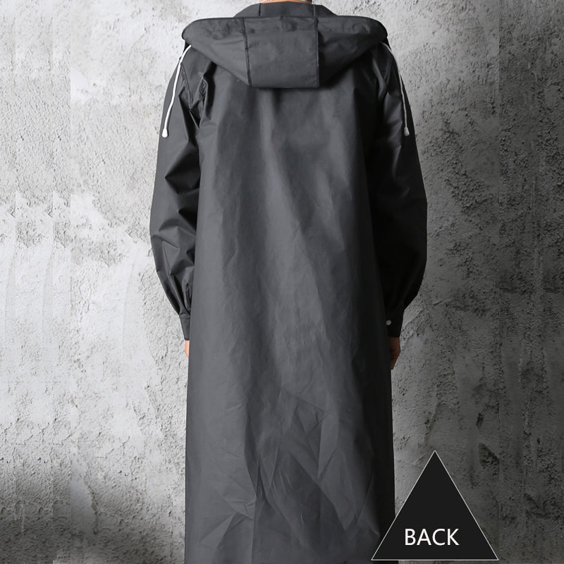 Imperméable long à capuche pour homme
