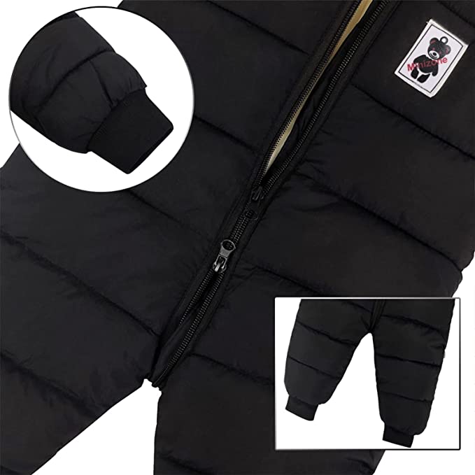 Grenouillère d'hiver pour bébé, chaude et confortable, avec oreilles