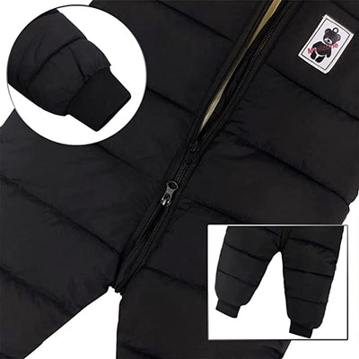 Grenouillère d'hiver pour bébé, chaude et confortable, avec oreilles