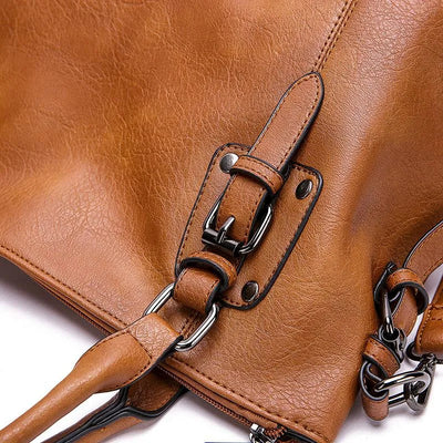 Élégant sac à bandoulière en cuir - Azure