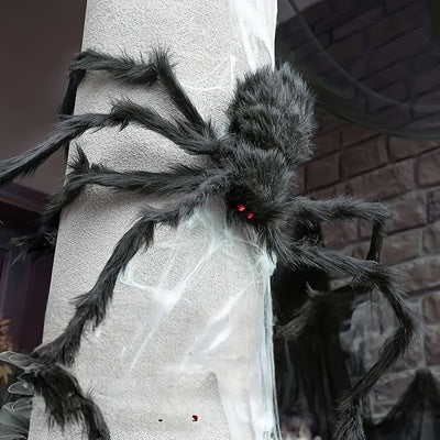 WebCreeper – Lot de 2 Araignées Géantes avec Toile Halloween