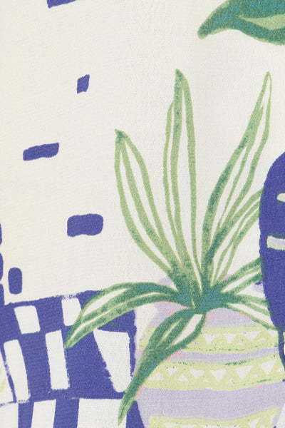 Ensemble d'été Nathalie - Tenue deux pièces à imprimé tropical et à la coupe décontractée