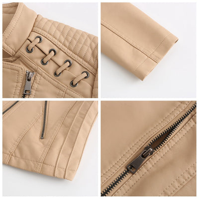 Léa | Veste en cuir d'agneau premium