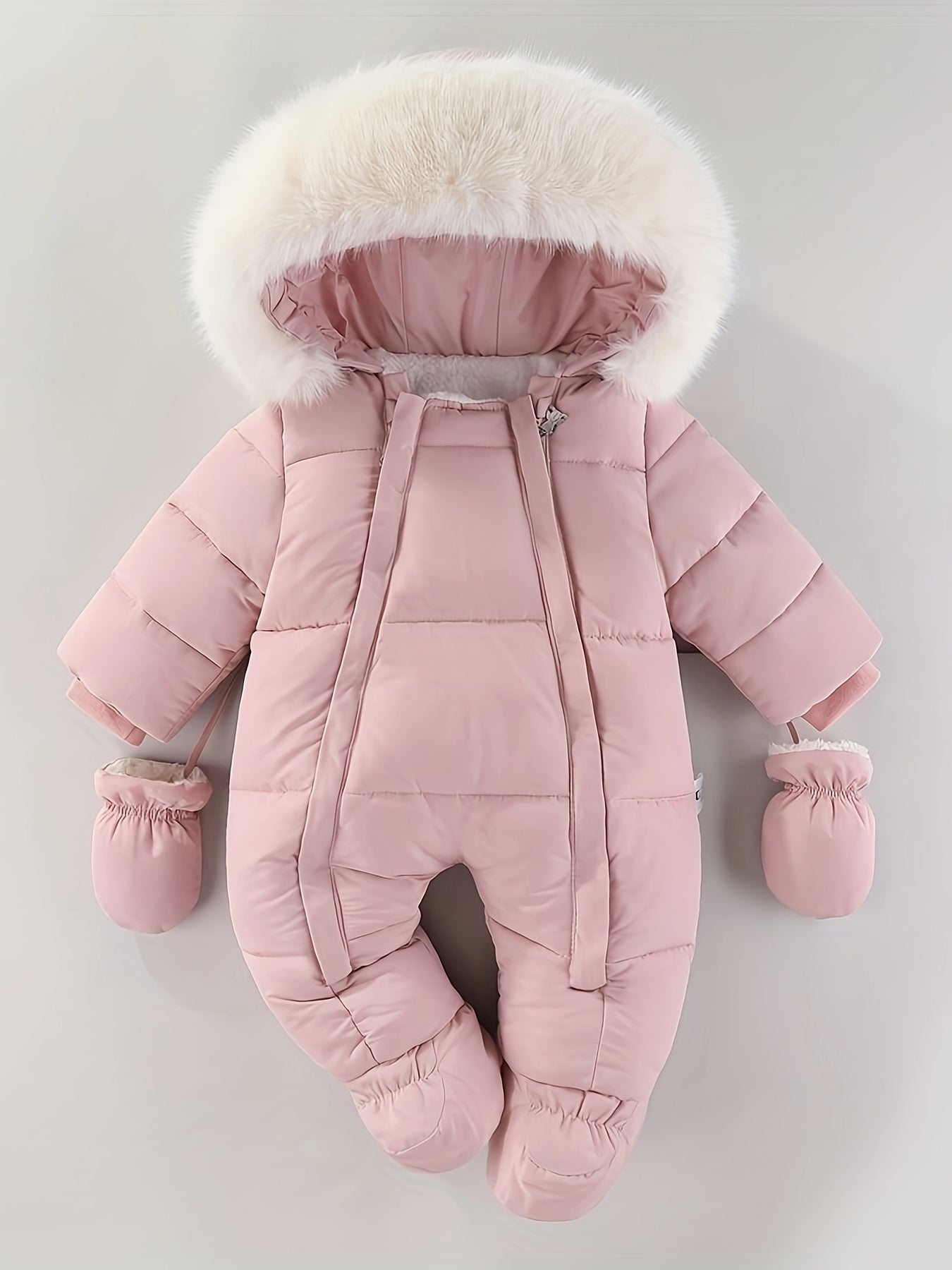 Mono de bebé Frosty: mono de invierno de lujo con capucha para los meses más fríos