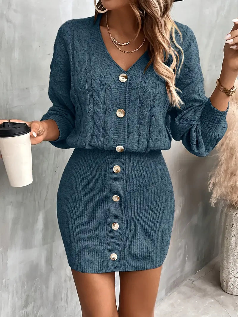 Robe bodycon intemporelle avec décolleté en V