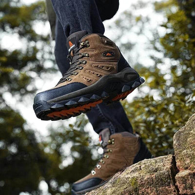 Bottes en cuir Outdoor Chaussures de randonnée étanches Vert