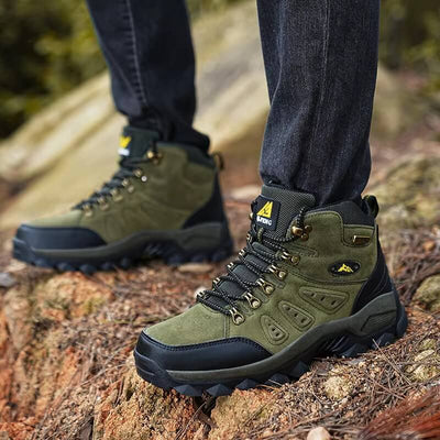 Bottes en cuir Outdoor Chaussures de randonnée étanches Vert