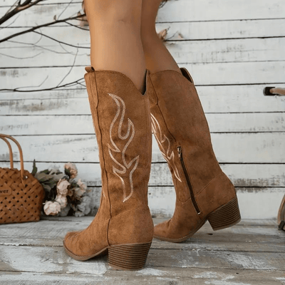 Bottes Cowboy Femme - Style Western Rétro et Élégant