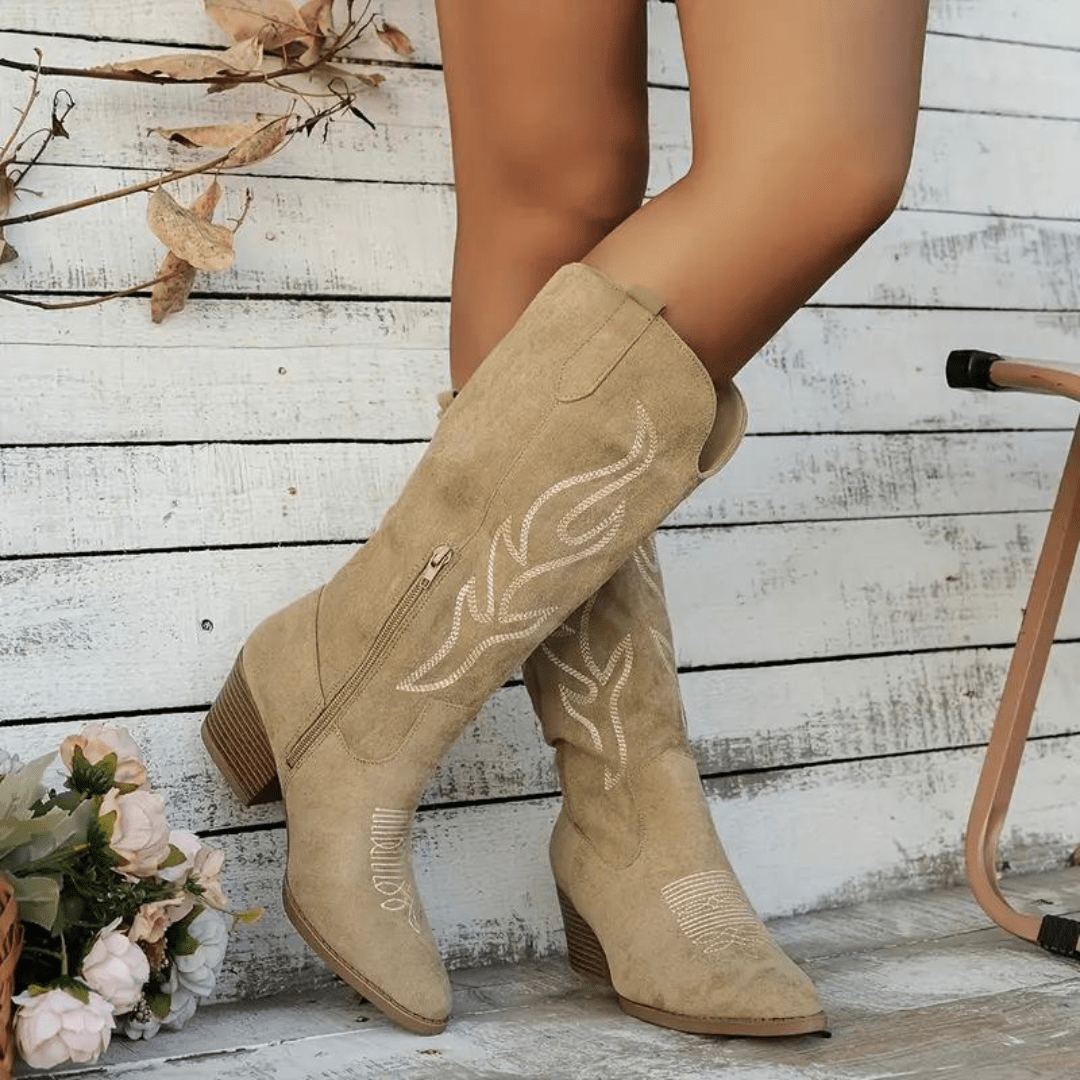 Bottes Cowboy Femme - Style Western Rétro et Élégant