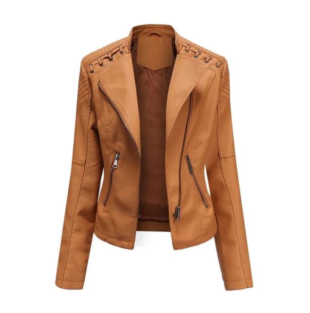 Léa | Veste en cuir d'agneau premium