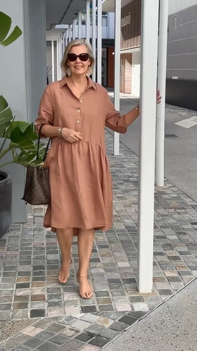 Julia | Robe de loisirs en lin doux pour femmes