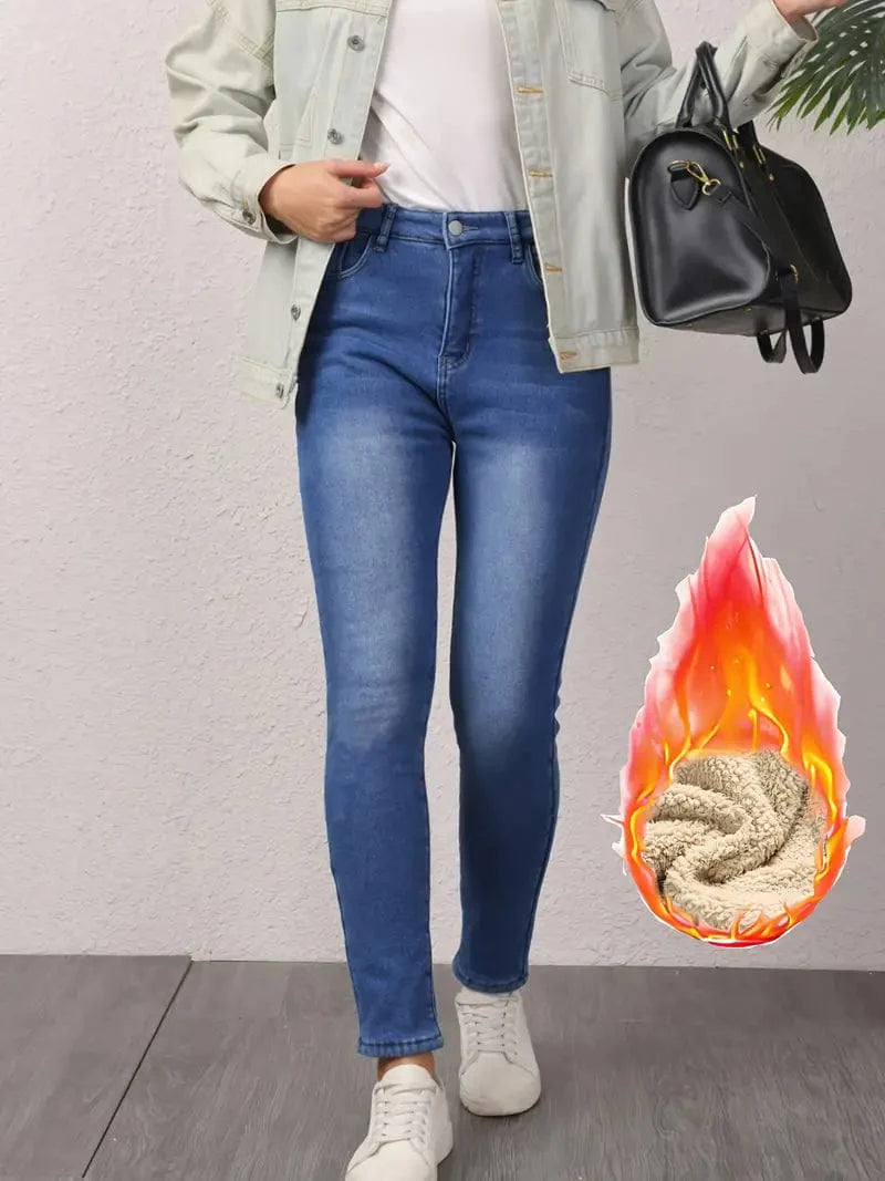 Clara - Jeans doublés en laine polaire pour femmes