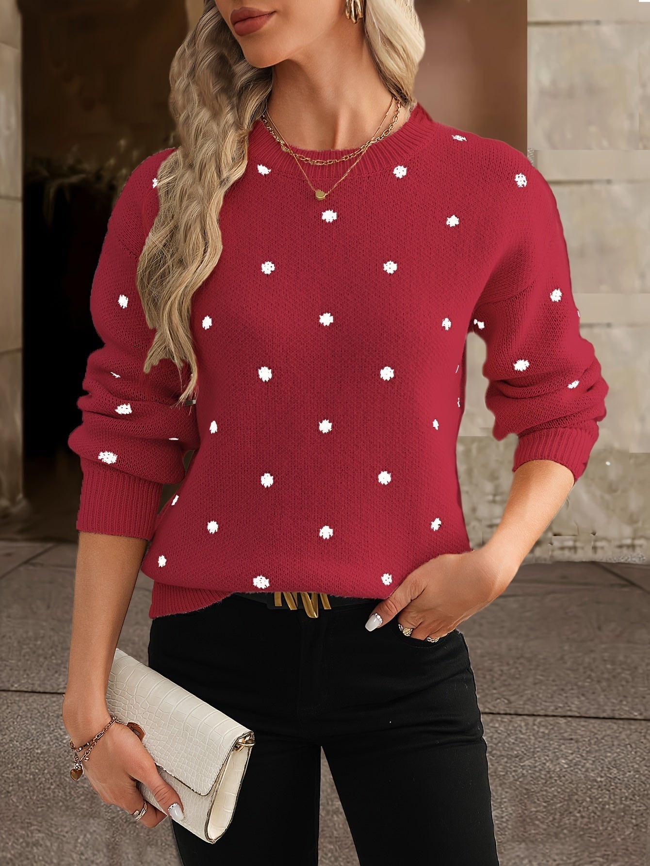 Suéter de lunares de Zara: casual y elegante para mujer en otoño e invierno