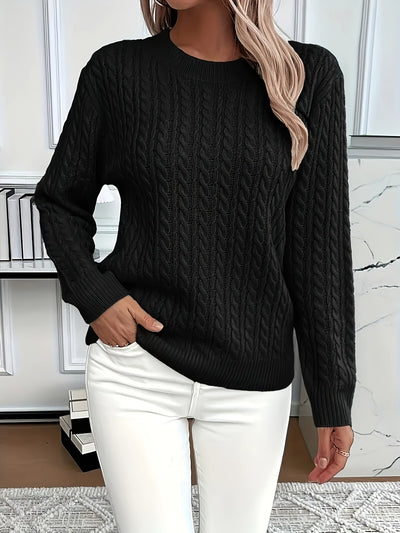 Maglione a trecce da donna: pullover morbido ed elegante per la primavera e l'autunno