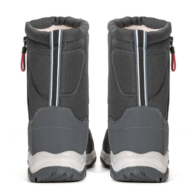 Bottes d'hiver pour femmes avec fermeture éclair latérale - Bottes de neige imperméables, antidérapantes et durables avec doublure chaude