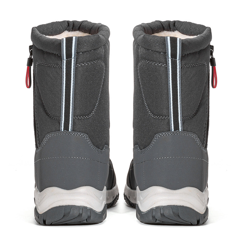 Bottes d'hiver pour femmes avec fermeture éclair latérale - Bottes de neige imperméables, antidérapantes et durables avec doublure chaude