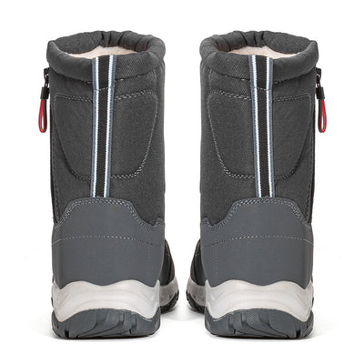 Bottes d'hiver pour femmes avec fermeture éclair latérale - Bottes de neige imperméables, antidérapantes et durables avec doublure chaude