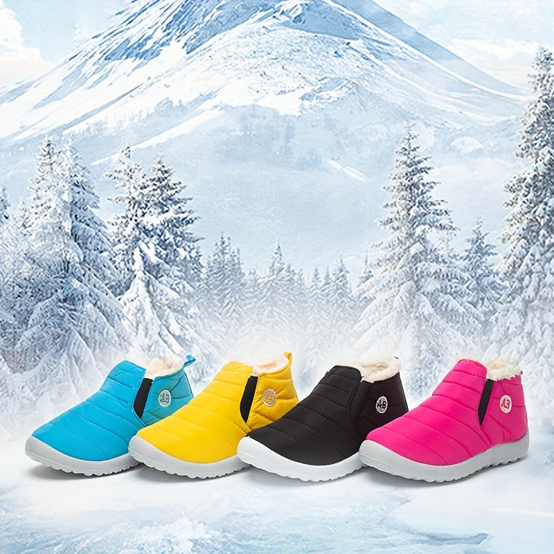 Bottines chaudes en laine polaire, antidérapantes et en peluche - Laice