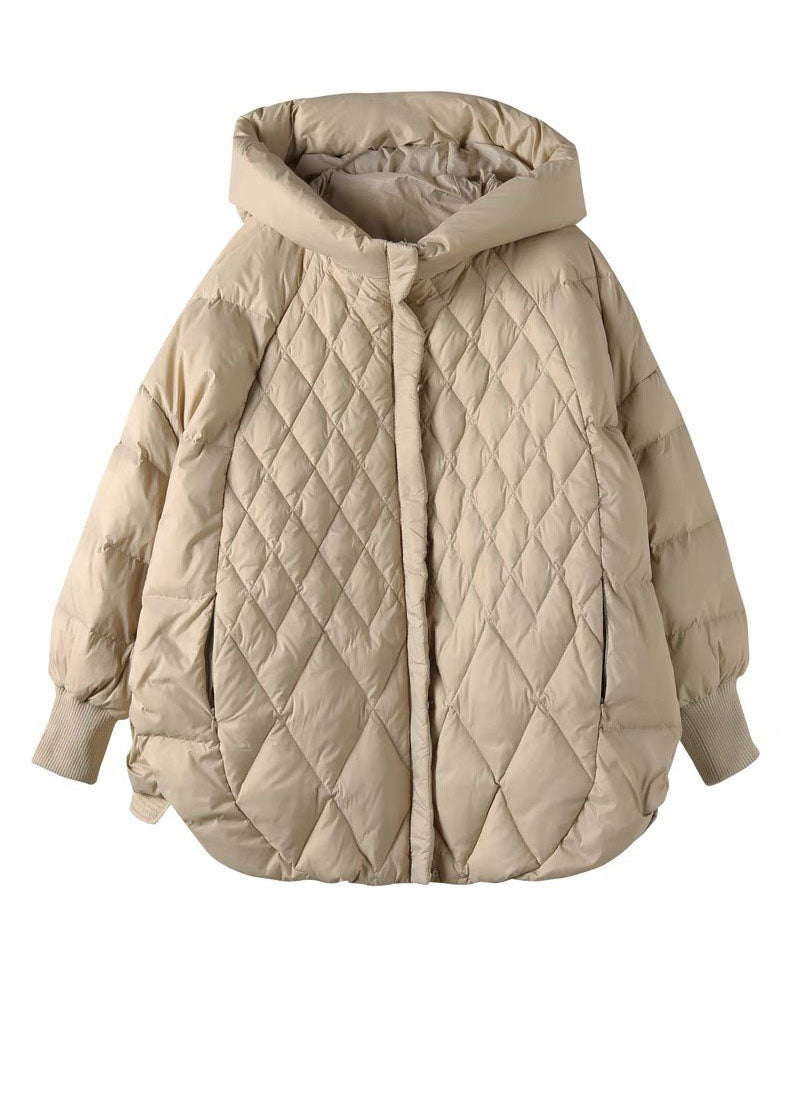Veste zippée à capuche en duvet de canard pour dames