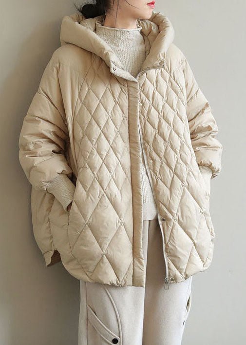 Veste zippée à capuche en duvet de canard pour dames