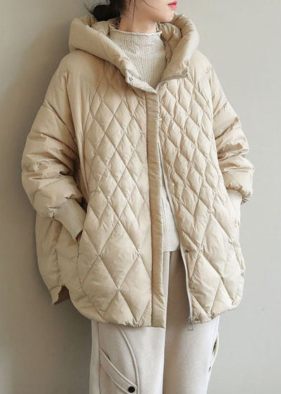 Veste zippée à capuche en duvet de canard pour dames