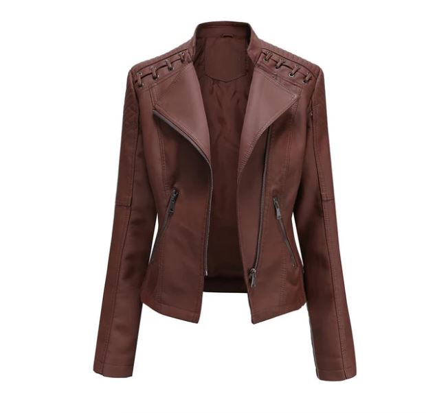 Léa | Veste en cuir d'agneau premium
