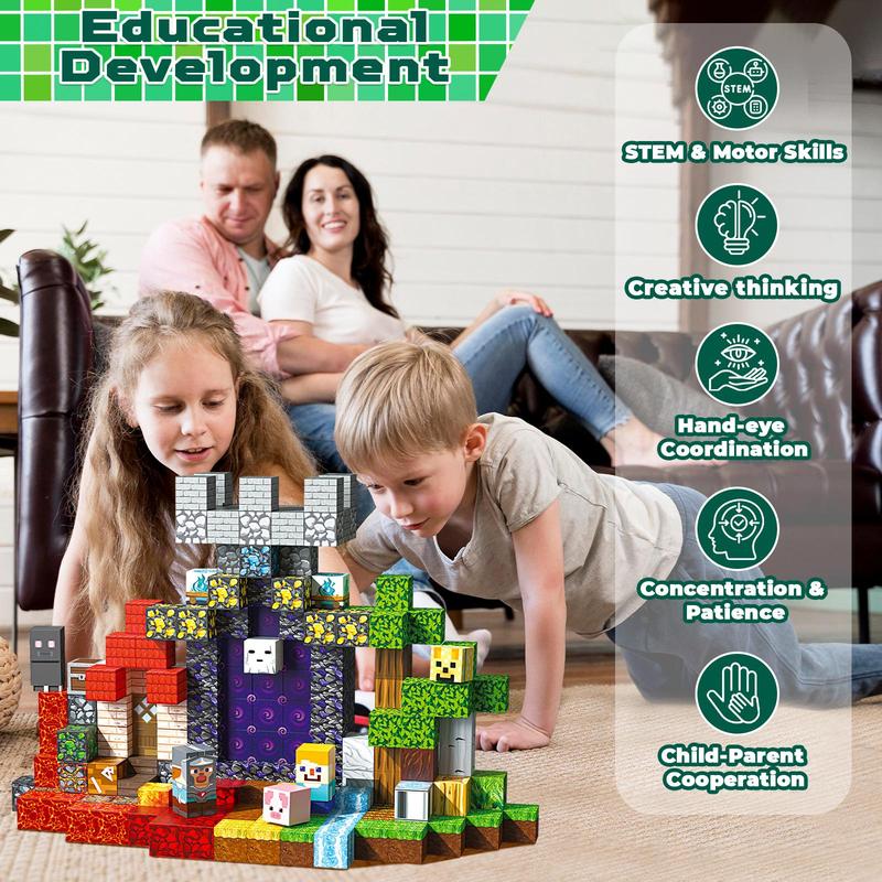 Jeu de blocs de construction magnétiques pour enfants