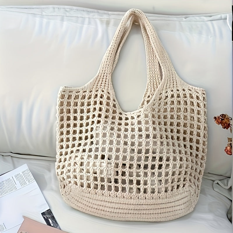 Cynthia | Sac fourre-tout tissé à la mode - parfait pour les voyages d'été