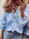 Lauren - blouse décontractée à manches longues et col en V
