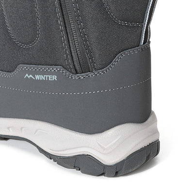 Bottes d'hiver pour femmes avec fermeture éclair latérale - Bottes de neige imperméables, antidérapantes et durables avec doublure chaude