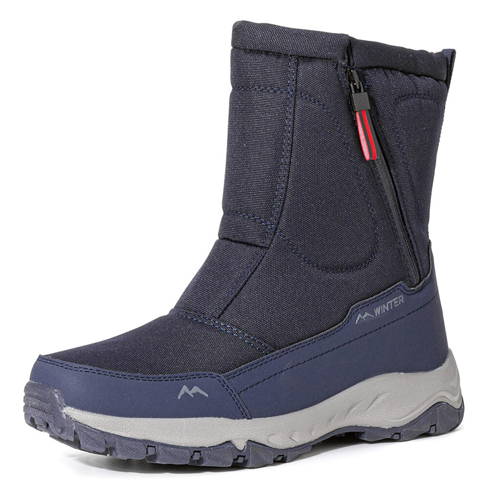 Bottes d'hiver pour femmes avec fermeture éclair latérale - Bottes de neige imperméables, antidérapantes et durables avec doublure chaude