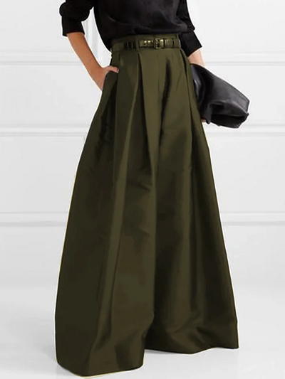 Eva - Elégant pantalon plissé à taille haute et jambe large