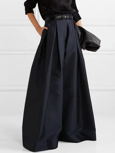 Eva - Elégant pantalon plissé à taille haute et jambe large