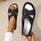 Sandales d'été confortables à semelle souple et à motif de nœuds pour femmes