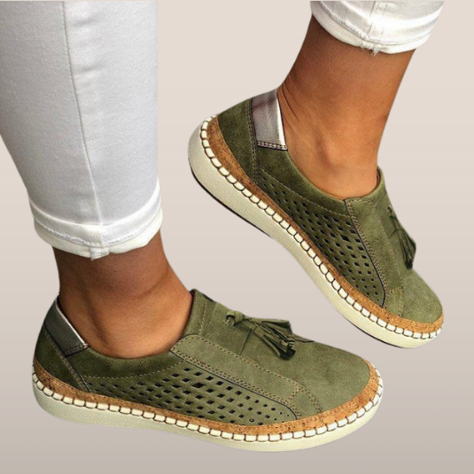 Mocasines trenzados transpirables de mujer - Calzado casual ligero