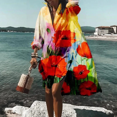 Florence - Robe chemise en lin décontractée