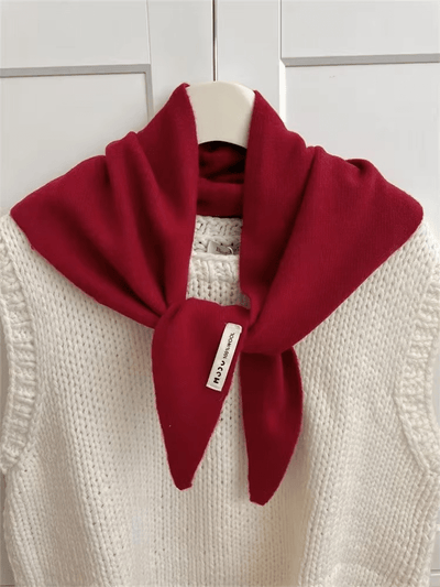 CosyWrap - Écharpe tricotée triangulaire en laine de niche pour les femmes, comme foulard ou écharpe chaude