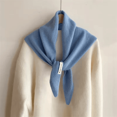 CosyWrap - Écharpe tricotée triangulaire en laine de niche pour les femmes, comme foulard ou écharpe chaude
