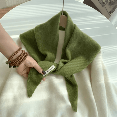 CosyWrap - Écharpe tricotée triangulaire en laine de niche pour les femmes, comme foulard ou écharpe chaude