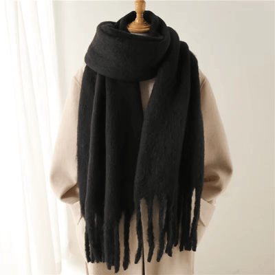 CosyCharm - Écharpe en cachemire doux avec pompons pour les chaudes journées d'hiver