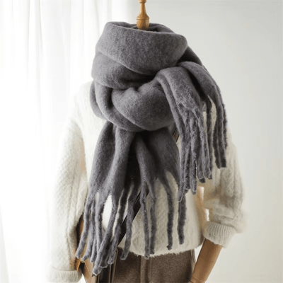 CosyCharm - Écharpe en cachemire doux avec pompons pour les chaudes journées d'hiver