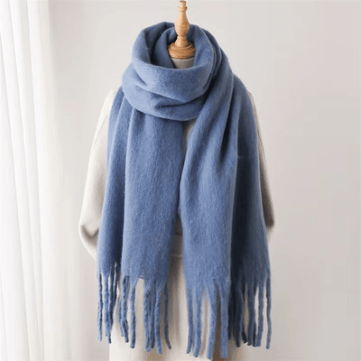 CosyCharm - Écharpe en cachemire doux avec pompons pour les chaudes journées d'hiver