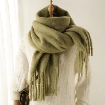 CosyCharm - Écharpe en cachemire doux avec pompons pour les chaudes journées d'hiver