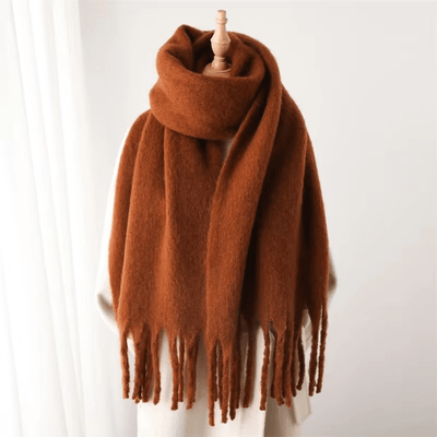 CosyCharm - Écharpe en cachemire doux avec pompons pour les chaudes journées d'hiver