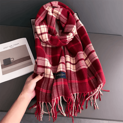 WarmElegance - Echarpe d'automne et d'hiver de créateur en cachemire doux à l'aspect pashmina
