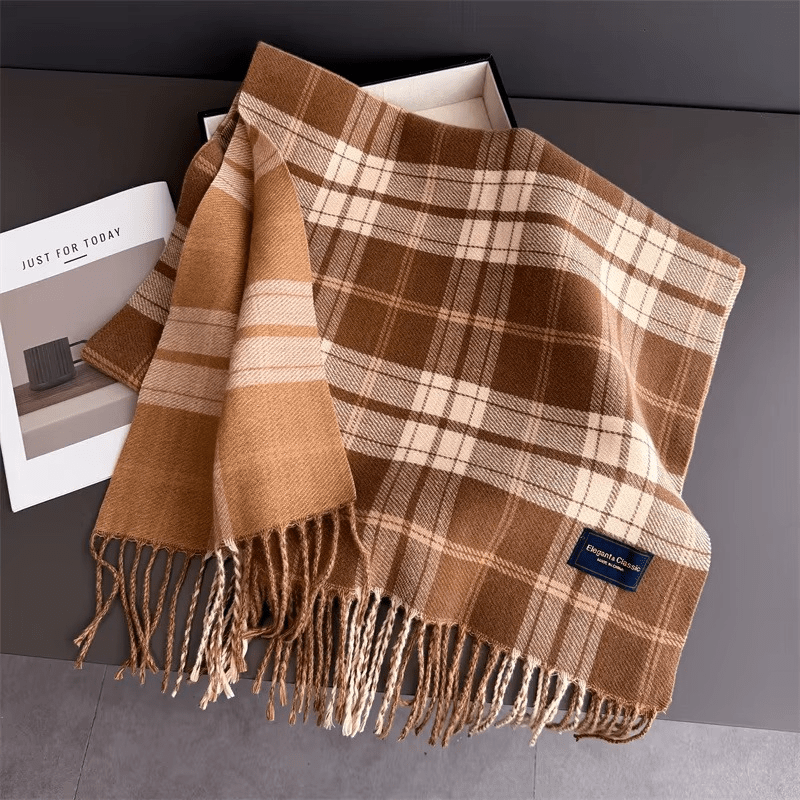 WarmElegance - Echarpe d'automne et d'hiver de créateur en cachemire doux à l'aspect pashmina