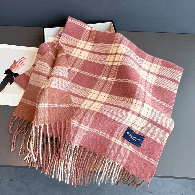 WarmElegance - Echarpe d'automne et d'hiver de créateur en cachemire doux à l'aspect pashmina