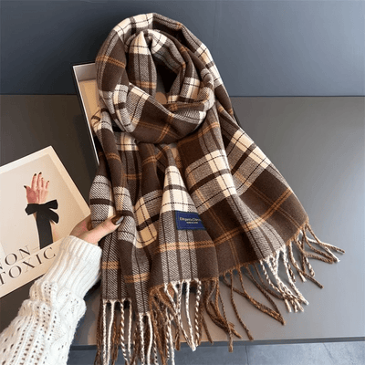 WarmElegance - Echarpe d'automne et d'hiver de créateur en cachemire doux à l'aspect pashmina