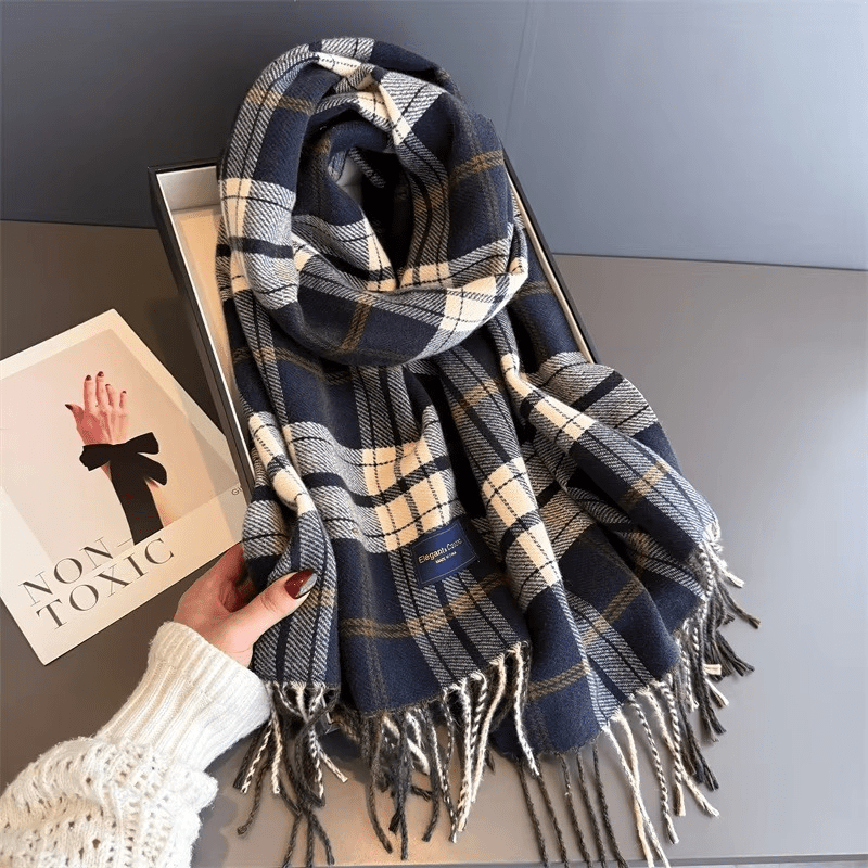 WarmElegance - Echarpe d'automne et d'hiver de créateur en cachemire doux à l'aspect pashmina